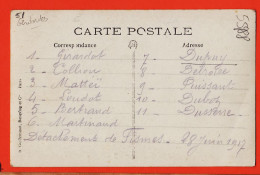 34479 / ⭐ ♥️  Carte-Photo Rare FISMES Marne 28-06-1917 Poilus TOUS NOMMES Girardot Colliou Mattei Loudot Bertrand Duboz  - Fismes