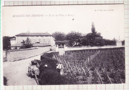 34299 /⭐ ROMANECHE-THORINS 71-Saone Loire Ecole De Filles Et Bourg Attelage Travail Des Vignes 1910s Editions B-F - Autres & Non Classés