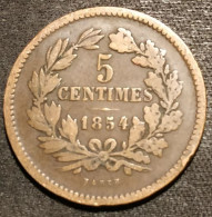 LUXEMBOURG - 5 CENTIMES 1854 - Guillaume III - KM 22 - Lussemburgo