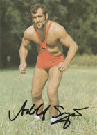 Orig. Autogrammkarte Adolf Seger Ringer  Olympide 1972 U.1976 Jeweils Bronze - Jeux Olympiques