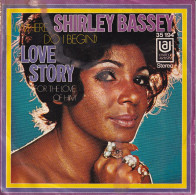 SHIRLEY BASSEY - GERMANY SG  - (WHERE DO I BEGIN) LOVE STORY + FOR THE LOVE OF HIM - Soul - R&B