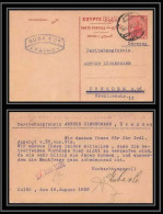 1632/ Egypte (Egypt UAR) Entier Stationery N°27 Thebes Carte Postale (postcard) POUR DRESDEN Allemagne (germany) 1926 - 1866-1914 Khédivat D'Égypte
