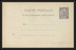 1455 Indochine Indo-chine Entier Postal Stationery Groupe Sage 10c Noir Tb - Standard Covers & Stamped On Demand (before 1995)