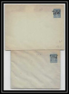 0912 France Entier Postal Stationery 2 Enveloppes Type Sage 15c Bleu Taxe Réduite Tb - Standard- Und TSC-Briefe (vor 1995)