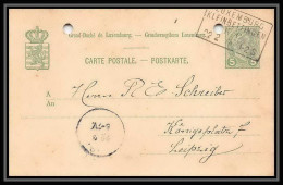 2965/ Luxembourg (luxemburg) Entier Stationery Carte Postale N°53 Pour Leipzig Allemagne (germany) 1903  - Postwaardestukken