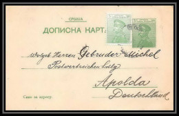 2636/ Serbie (serbia) Entier Stationery Carte Postale (postcard) Carte De Franchise Pour Apolda Allemagne Germany  - Serbien