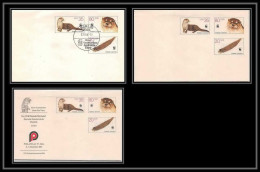 2167/ Allemagne (germany DDR) Lot De 3 Entiers Stationery Enveloppe (cover) Wwwf Animaux Animals 1987 - Sobres - Nuevos