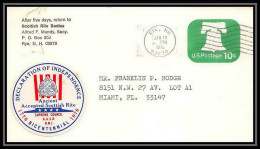 3391/ USA Entier Stationery Enveloppe (cover) Declaration Of Independance 1975 Label - 1961-80