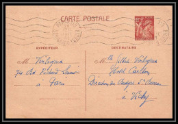 4912 Type Iris 80c France Carte Interzone Vichy Zone Occupee Guerre 1941 Entier Postal Stationery - Standard- Und TSC-AK (vor 1995)