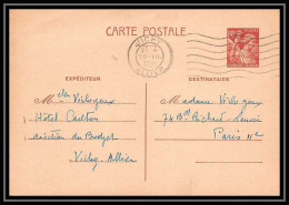 4901 Type Iris 80c France Carte Interzone Vichy Zone Occupee Guerre 1941 Entier Postal Stationery - Standard- Und TSC-AK (vor 1995)