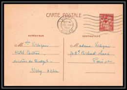 4899 Type Iris 80c France Carte Interzone Vichy Zone Occupee Guerre 1941 Entier Postal Stationery - Standard- Und TSC-AK (vor 1995)
