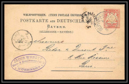 4609 Bayern 1881 Nuremberg Carte Postale Allemagne (germany) Entier Postal Stationery - Andere & Zonder Classificatie