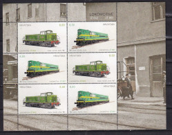 CROATIA-2020-LOCOMTIVES-BLOCK-MNH. - Croatia