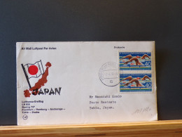 107/120    LETTRE  ALLEMAGNE 1° VOL LUFTHANSA 1979 JAPAN - Brieven En Documenten