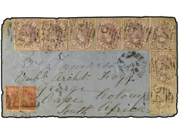 AUSTRALIA. 1878. VICTORIA A GEORGE CAPE COLONY (South Africa). 1/2 P. Rojo (2) Y 2 P. Lila (8). Espectacular Franqueo Y  - Other & Unclassified