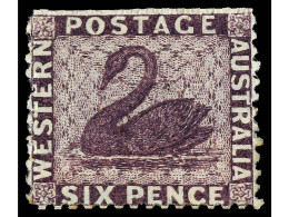 (*) AUSTRALIA OCCIDENTAL. 1864. CISNE. 1 P. Carmín Y 6 P. Violeta. SG. 50, 51. Yv.14, 15. Yvert.330€. - Other & Unclassified