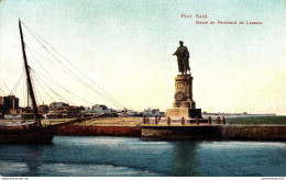 NÂ°35486 Z -cpa Port SaÃ¯d -statue De Lesseps- - Port Said