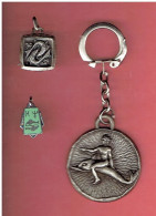 POISSONS LOT 3 MEDAILLES PENDENTIFS SIGNE DU ZODIAQUE SIGNE ASTROLOGIQUE ASTROLOGIE PORTE CLEFS BERGERE DE FRANCE - Religion & Esotérisme