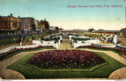 NÂ°39156 Z -cpa Sunken Gardens And West Pier, Brighton - Brighton