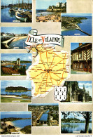 NÂ°39082 Z -cpsm Carte De L'Ille Et Vilaine - Maps