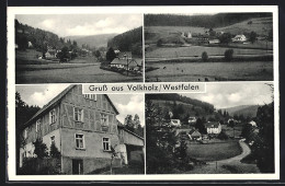 AK Volkholz /Westfalen, Ortsansichten Im Tal, Fachwerkhaus  - Other & Unclassified