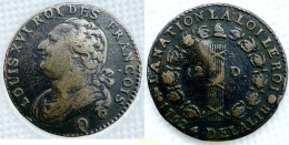 2292 FRANCIA 1792 FRANCE LOUIS XVI 1792 12 DEINERS Q PERPIGNAN - Autres & Non Classés