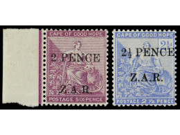 * CABO DE BUENA ESPERANZA. 1899. VRYBURG. BOER OCCUPATION. 2 Pence On 6 P. Mauve (B.P.A. Certificate) And 2 1/2 Pence On - Altri & Non Classificati