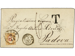 GRECIA. 1879. ARGOSTOLION To PADOVA. Sent Without Stamps, Taxed On Arrival With Italian 60 Cts. Orange And Red Stamp. - Other & Unclassified