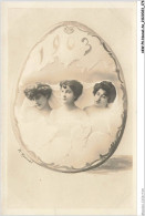 AKWP6-0550-NOUVEL AN - PORTRAIT DE TROIS JEUNES DAMES  DANS UN OEUF 1903 - Nouvel An