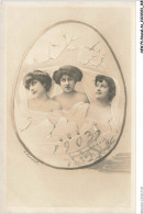 AKWP6-0546-NOUVEL AN - PORTRAIT DE TROIS JEUNES DAMES DANS UN OEUF 1903 - New Year