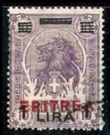 ● ITALIA REGNO Colonie 1924 ● ERITREA ֍ LEONE ● N. 86  Usato ● Cat. 35,00 € Al 6% ● Lotto N.  636 B ● - Eritrea