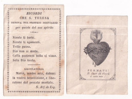 Ricordi Che Santa Teresa Teneva Nel Breviario Anni (?)  Rif S495 - Religion & Esotérisme