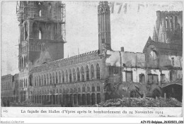 AJYP2-0124-BELGIQUE - La Facade Des Halles D 'YPRES - Apres Le Bombardement Du 24 Novembre 1914 - Other & Unclassified