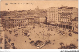 AJYP1-0046-BELGIQUE - BRUXELLES - Gare Du Nord Et Place Rogler - Public Transport (surface)