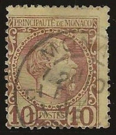 Monaco    .  Y&T   .   4 (2 Scans)   .     1885 .     O   .     Oblitéré - Used Stamps