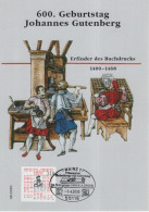 Germany Deutschland 2000 Johannes Gutenberg, Erfinder Des Buchdrucks, Buch Book, Canceled In Mainz - 1991-2000