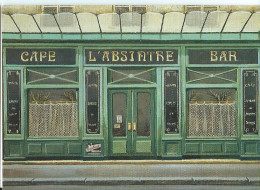 Commerce  Tableaux Café Bar L' Absinthe Par Andre Renoux Magasin - Cafés