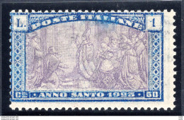 Anno Santo Lire 5 Stampa Recto-verso - Mint/hinged