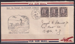 CANADA.  1932/Lac La Ronge, First Official Flight Lac La Ronge-Prince Albert/multi Franking. - Primi Voli