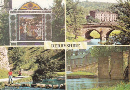 Derbyshire  Multiview -   Unused Postcard -  Uk35 - Derbyshire