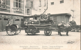 POMPIERS - Anvers - Corps De Pompiers - Pompe à Vapeur équipée - G.Hermans ED - Carte Postale Ancienne - Firemen