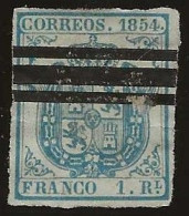 Espagne      .  Y&T   .   33  (2 Scans)    .     1854    .     O   .     Oblitéré - Gebraucht