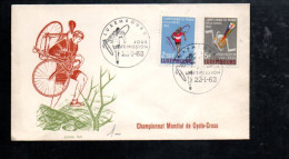 LUXEMBOURG FDC 1962 CHAMPIONNAT DU MONDE DE CYCLO-CROSS - Cycling