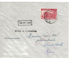 !!! CONGO, PLI AÉRIEN DE 1946 AU DÉPART DE LÉOPOLDVILLE POUR ELISABETHVILLE (CONGO BELGE), NON RÉCLAMÉ - Lettres & Documents