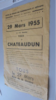 CHATEAUDUN 29 MARS 1955 TOUS A CHATEAUDUN ! - Publicidad