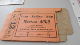 CHATEAUDUN MAURICE AUGU BOITE DE CARTOUCHES DE CHASSE VIDE - Werbung