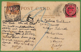 Ad0809 - GB - Postal History - Postcard To Italy  - TAXED  - SEGNATASSE 1903 - Covers & Documents