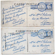 Lot De 2 Pseudo-entier Publicitaire  'Chocolat LOUIS', Bordeaux, 1900 - Private Stationery