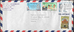 Philippines Cover To Belgium 1966. 85c Rate. President Inauguration National Bank Stamps - Philippines