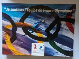 CP -  Je Soutiens L'équipe De France Olympique Albertville 92 - Juegos Olímpicos